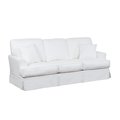 Sunset Trading Sunset Trading SU-78341-81 Ariana Slipcovered Sleeper Sofa  Performance White SU-78341-81